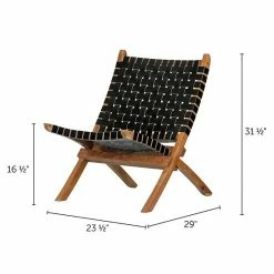 South Shore Balka Woven Leather Lounge Chair Black -South Shore shop unnamed file 1025