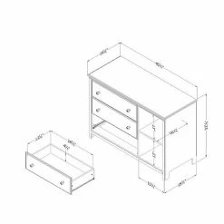 South Shore Balka 3-Drawer Dresser With Baskets -South Shore shop unnamed file 1036