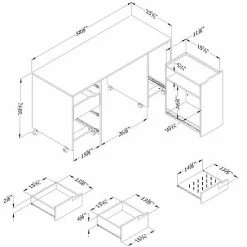 South Shore Crea Sewing Craft Table On Wheels -South Shore shop unnamed file 1051