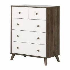 South Shore Yodi 5-Drawer Chest Storage Unit Natural Walnut -South Shore shop unnamed file 1059