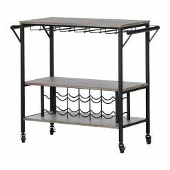 South Shore Munich Bar Cart With Wine Rack
