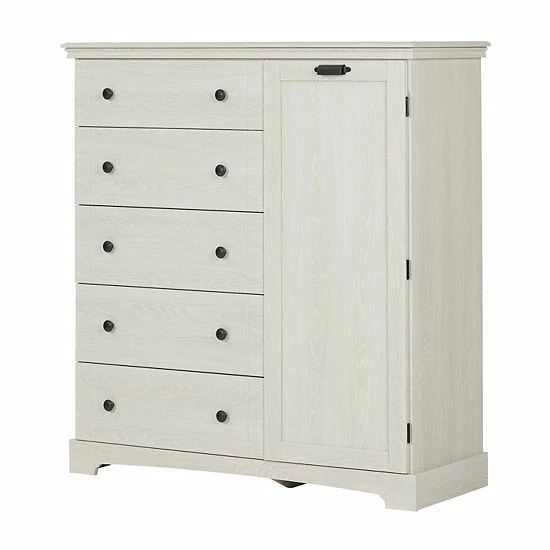 South Shore Avilla Door Chest With 5 Drawers White 13 South Shore Avilla Door Chest With 5 Drawers White - Image 11
