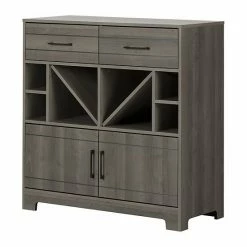 South Shore Vietti Bar Cabinet & Bottle Storage Black Oak -South Shore shop unnamed file 1130
