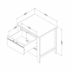 South Shore Lionel 2-Drawer Nightstand Seaside Pine -South Shore shop unnamed file 1139