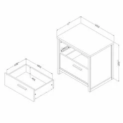 South Shore Lensky 2-Drawer Nightstand Natural Walnut -South Shore shop unnamed file 1188