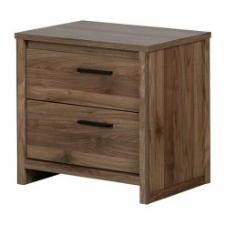South Shore Lensky 2-Drawer Nightstand Natural Walnut -South Shore shop unnamed file 1189