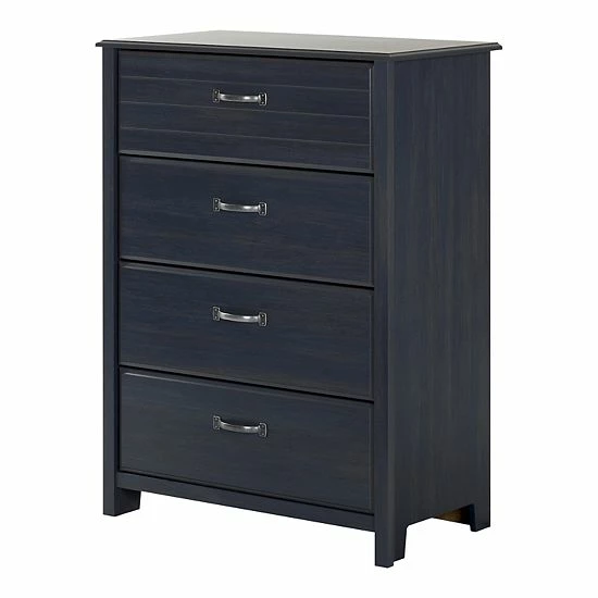 South Shore Asten 4-Drawer Chest Blue 11 South Shore Asten 4-Drawer Chest Blue - Image 9
