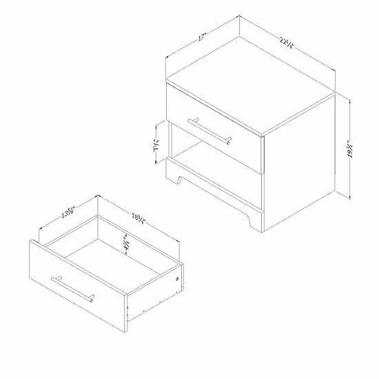 South Shore Primo 1-Drawer Nightstand 10 South Shore Primo 1-Drawer Nightstand - Image 8