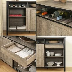 South Shore Munich Buffet With Sliding Door Seaside Pine -South Shore shop unnamed file 1321