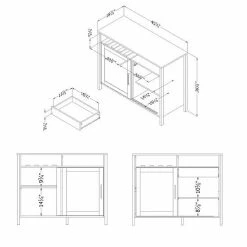 South Shore Munich Buffet With Sliding Door Seaside Pine -South Shore shop unnamed file 1331