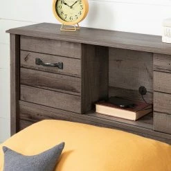 South Shore Ulysses Bookcase Headboard With Doors Fall Oak -South Shore shop unnamed file 1356