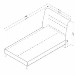 South Shore Yodi Complete Twin Bed Soft Elm -South Shore shop unnamed file 1367