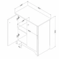 South Shore Vito Small 2-Door Storage Cabinet Pure Black -South Shore shop unnamed file 1389