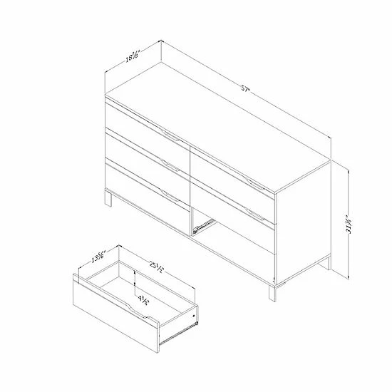South Shore Kanagane 6-Drawer Double Dresser 8 South Shore Kanagane 6-Drawer Double Dresser - Image 6