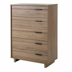 South Shore Fynn 5-Drawer Dresser Rustic Oak