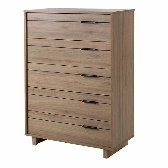 South Shore Fynn 5-Drawer Dresser Rustic Oak 3 South Shore Fynn 5-Drawer Dresser Rustic Oak