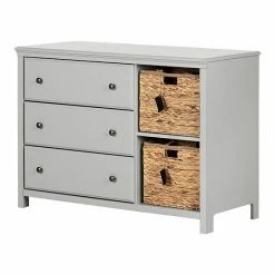 South Shore Cotton Candy 3-Drawer Dresser With Baskets