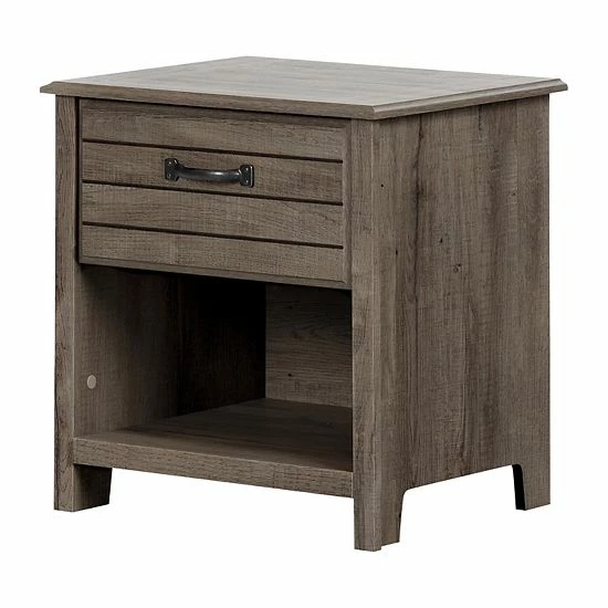 South Shore Asten 1-Drawer Nightstand Blue 3 South Shore Asten 1-Drawer Nightstand Blue
