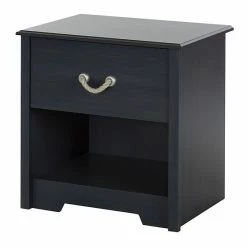 South Shore Aviron 1-Drawer Nightstand Blueberry
