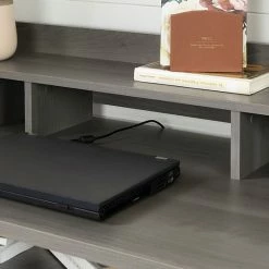 South Shore Versa Computer Desk With Hutch Winter Oak -South Shore shop unnamed file 148