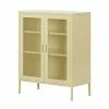 South Shore Crea Metal Mesh 2-Door Accent Cabinet Pale Yellow -South Shore shop unnamed file 1531