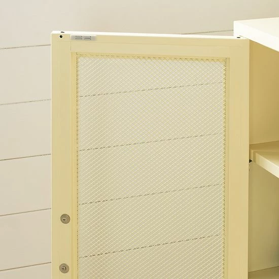 South Shore Crea Metal Mesh 2-Door Accent Cabinet Pale Yellow 7 South Shore Crea Metal Mesh 2-Door Accent Cabinet Pale Yellow - Image 5