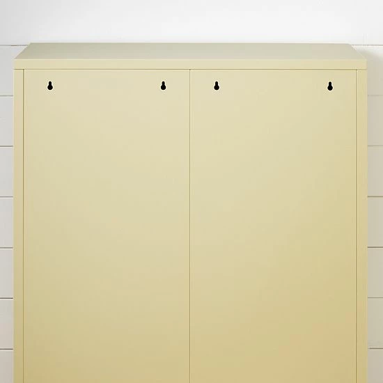 South Shore Crea Metal Mesh 2-Door Accent Cabinet Pale Yellow 9 South Shore Crea Metal Mesh 2-Door Accent Cabinet Pale Yellow - Image 7