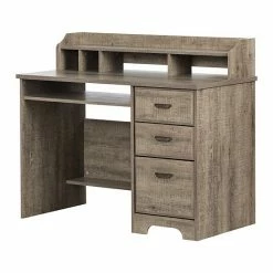 South Shore Versa Computer Desk With Hutch Winter Oak -South Shore shop unnamed file 155