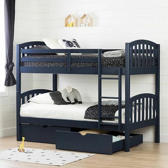 South Shore Asten Solid Wood Bunk Beds With Storage Drawers 4 South Shore Asten Solid Wood Bunk Beds With Storage Drawers - Image 2