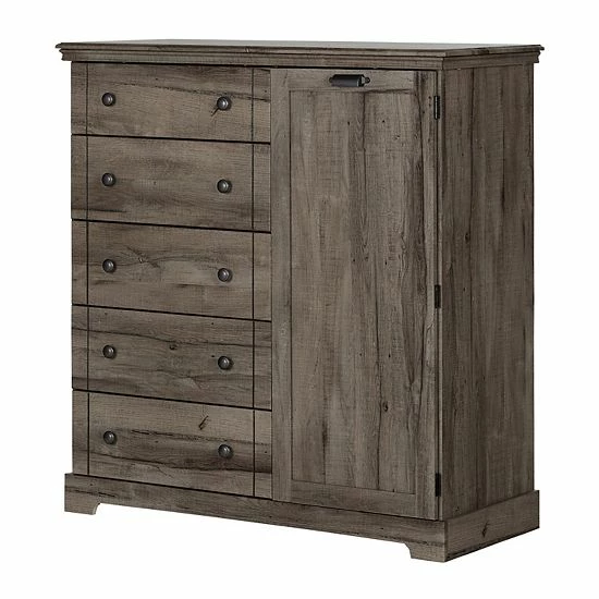 South Shore Lilak Door Chest With 5 Drawers Fall Oak 11 South Shore Lilak Door Chest With 5 Drawers Fall Oak - Image 9