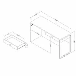 South Shore Interface Desk With 2 Drawers -South Shore shop unnamed file 1666