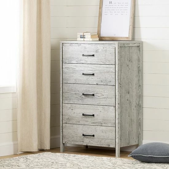 South Shore Gravity 5-Drawer Chest White 4 South Shore Gravity 5-Drawer Chest White - Image 2