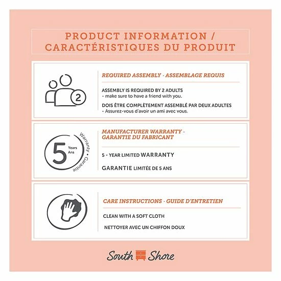 South Shore Asten Bookcase Headboard With Doors Brown 9 South Shore Asten Bookcase Headboard With Doors Brown - Image 7