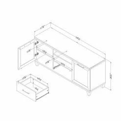 South Shore Adrian TV Stand Black -South Shore shop unnamed file 1682
