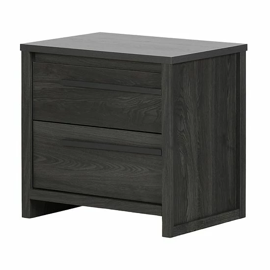 South Shore Tao 2-Drawer Nightstand Natural Walnut 11 South Shore Tao 2-Drawer Nightstand Natural Walnut - Image 9