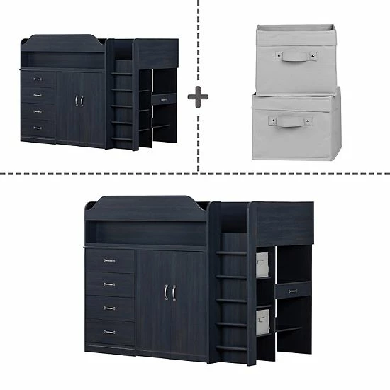 South Shore Asten Loft Bed With Desk 6 South Shore Asten Loft Bed With Desk - Image 4