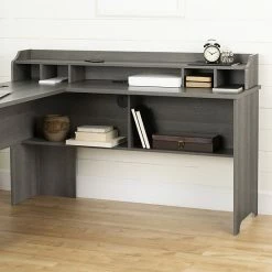 South Shore Versa L-Shaped Desk Gray Maple -South Shore shop unnamed file 1775