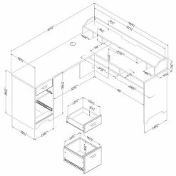 South Shore Versa L-Shaped Desk Gray Maple -South Shore shop unnamed file 1786