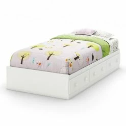 South Shore Savannah Mates Bed With 3 Drawers Pure White -South Shore shop unnamed file 182