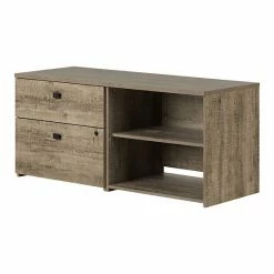 South Shore Interface 2-Drawer Credenza Brown