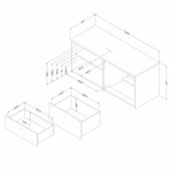 South Shore Interface 2-Drawer Credenza Brown -South Shore shop unnamed file 1880