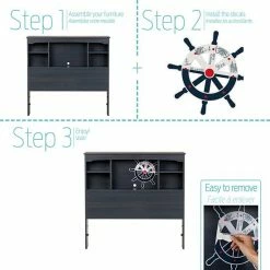 South Shore Aviron Bookcase Headboard Seaside Pine -South Shore shop unnamed file 1894