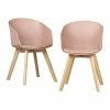 South Shore Flam Dining Chair 2-Piece Set Pink