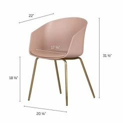 South Shore Flam Dining Chair 2-Piece Set Pink -South Shore shop unnamed file 1903