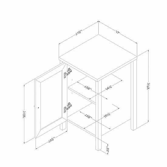 South Shore Balka 1-Door End Table 11 South Shore Balka 1-Door End Table - Image 9