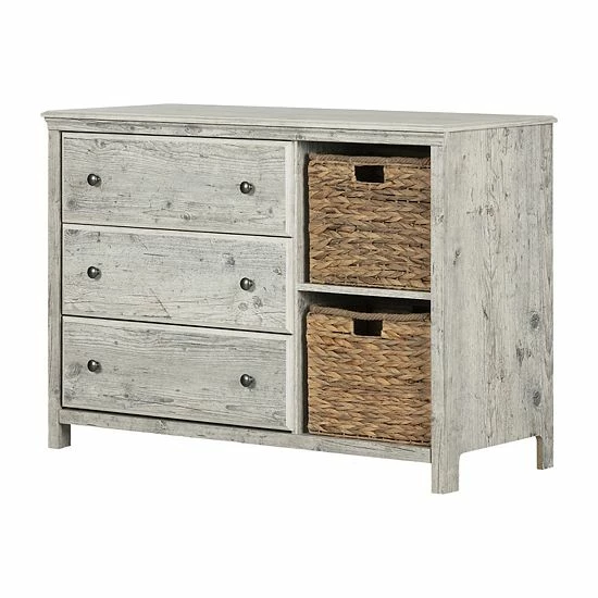 South Shore Cotton Candy 3-Drawer Dresser With Baskets Seaside Pine 12 South Shore Cotton Candy 3-Drawer Dresser With Baskets Seaside Pine - Image 10