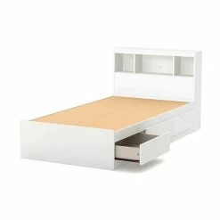 South Shore Reevo Mates Bed With Bookcase Headboard