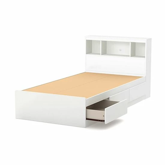 South Shore Reevo Mates Bed With Bookcase Headboard 3 South Shore Reevo Mates Bed With Bookcase Headboard