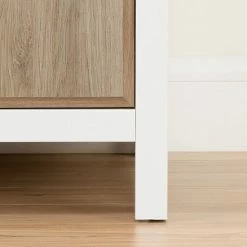 South Shore Cotton Candy 4-Drawer Chest Pure White Rustic Oak -South Shore shop unnamed file 244