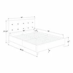 South Shore Fusion Complete Upholstered Bed -South Shore shop unnamed file 252